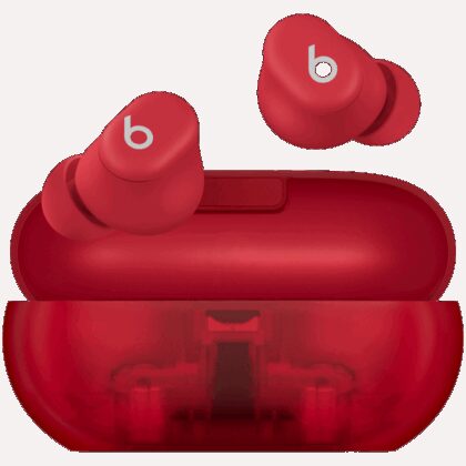 Beats Solo Buds - True Wireless Earbuds - Transparent Red, Model A3151 A3150 A3152
