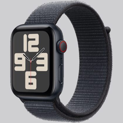 Apple Watch SE GPS + Cellular 40mm Midnight Aluminium Case with Ink Sport Loop,Model A2725