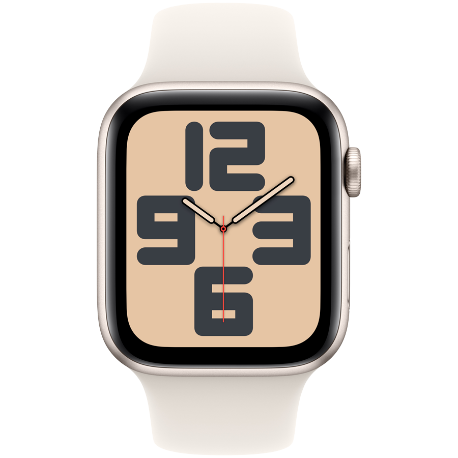 Apple Watch SE GPS + Cellular 44mm Starlight Aluminium Case with Starlight Sport Band - S/M,Model A2724 - Image 2