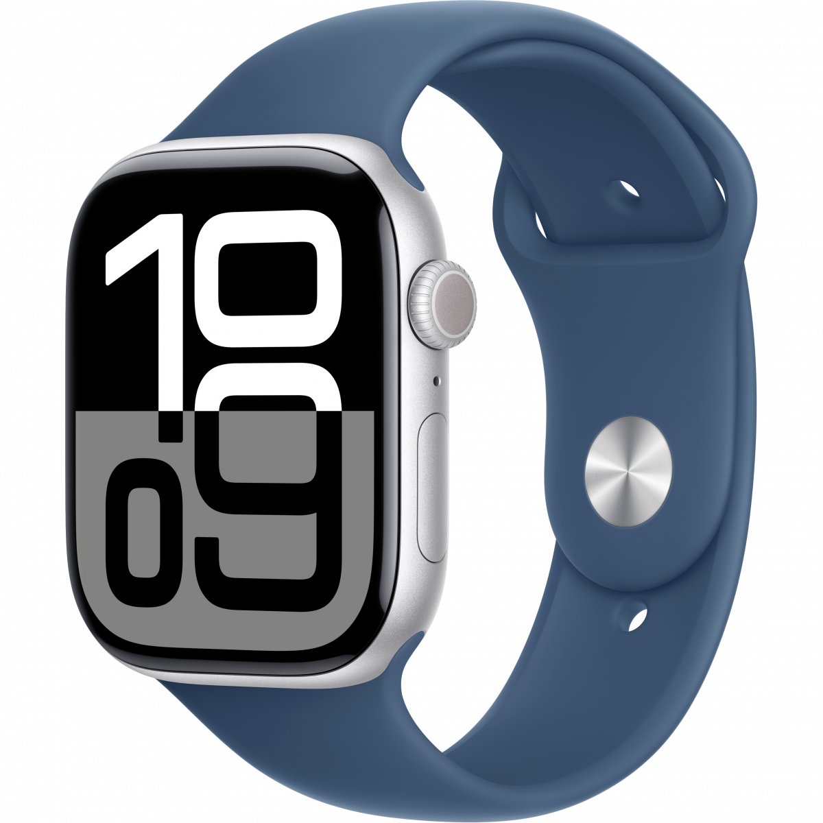 Apple Watch Series 10 GPS + Cellular 46mm Silver Aluminium Case with Denim Sport Band - M/L,Model A3003 - Image 5