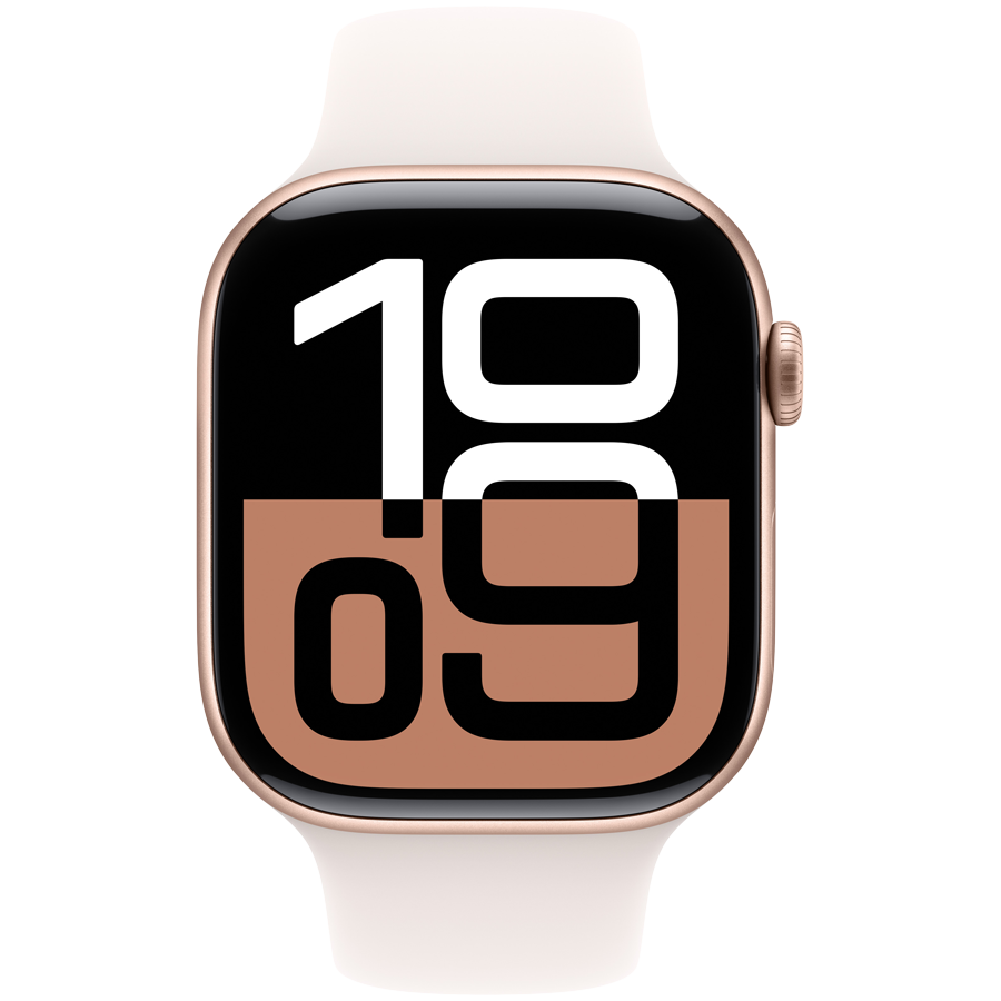 Apple Watch Series 10 GPS + Cellular 46mm Rose Gold Aluminium Case with Light Blush Sport Band - M/L,Model A3003 - Image 2