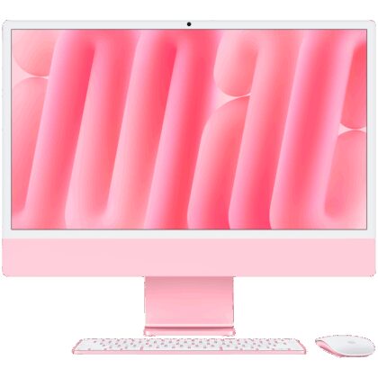 24-inch iMac with Retina 4.5K display: Apple M4 chip with 8‑core CPU and 8‑core GPU, 16GB, 256GB SSD - Pink,Model A3247