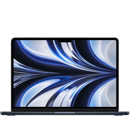 13-inch MacBook Air: Apple M2 chip with 8-core CPU and 8-core GPU, 16GB, 256GB - Midnight,Model A2681