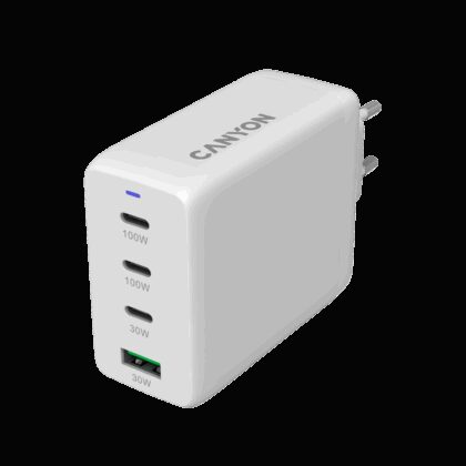 CANYON charger CU100ACC GaN 100W 3xPD 1xQC EU White