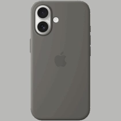 iPhone 16 Silicone Case with MagSafe - Stone Gray,Model A3313