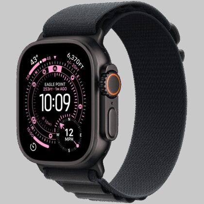Apple Watch Ultra 3 GPS + Cellular 49mm Black Titanium Case with Black Alpine Loop - Large,Model A3281