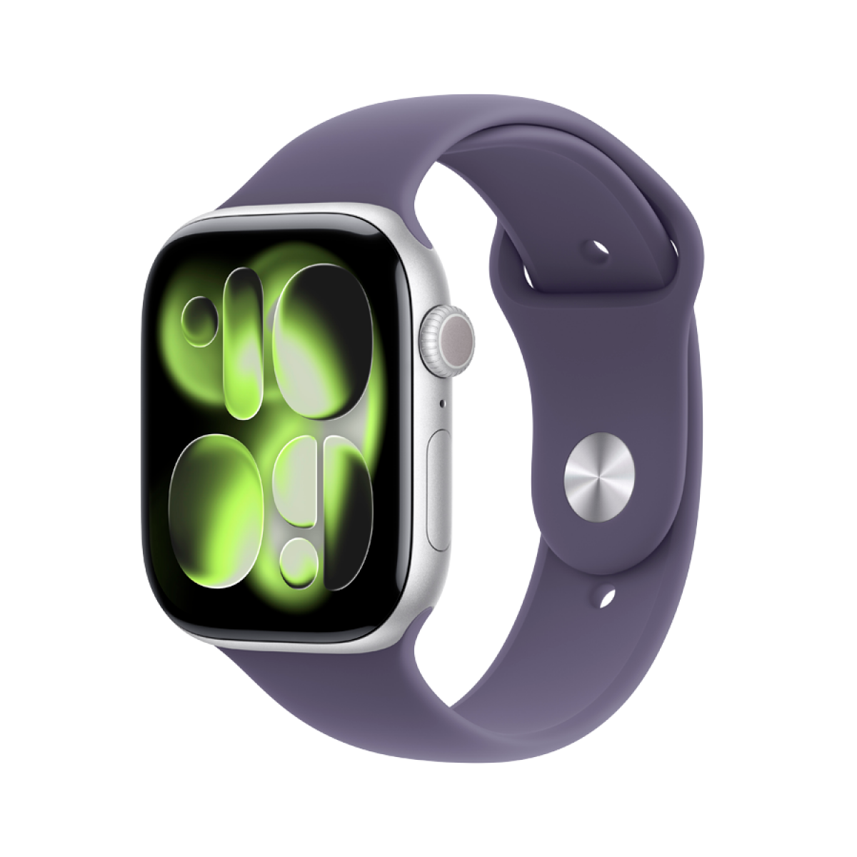 Apple Watch Series 11 GPS 46mm Silver Aluminium Case with Purple Fog Sport Band - S/M,Model A3333 - Image 5