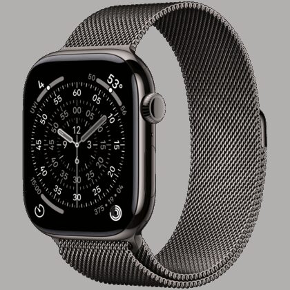 Apple Watch Series 11 GPS + Cellular 46mm Slate Titanium Case with Slate Milanese Loop - M/L,Model A3337