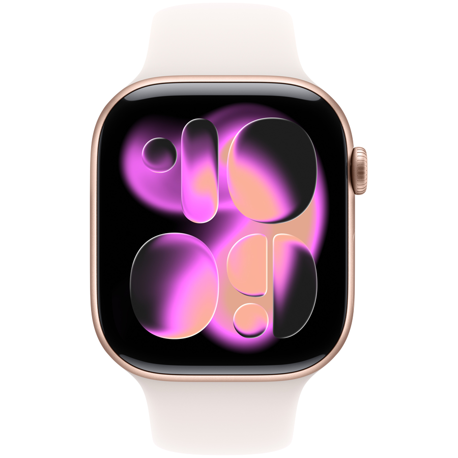 Apple Watch Series 11 GPS + Cellular 46mm Rose Gold Aluminium Case with Light Blush Sport Band - M/L,Model A3337 - Image 2