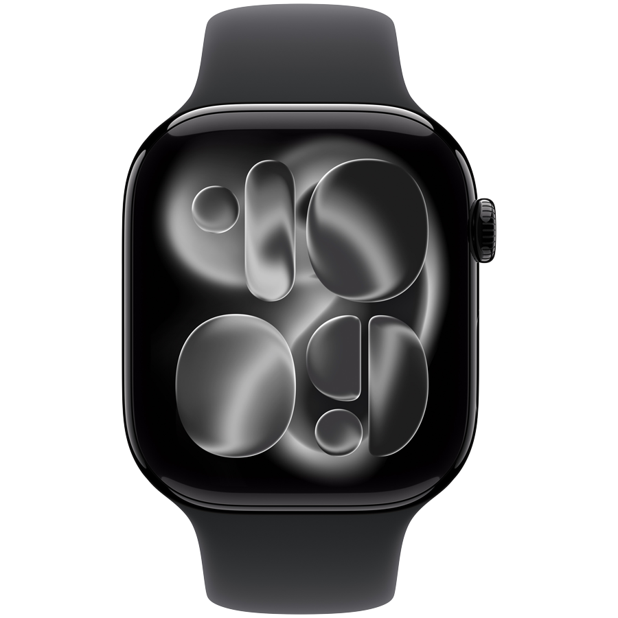 Apple Watch Series 11 GPS 46mm Jet Black Aluminium Case with Black Sport Band - S/M,Model A3333 - Image 2