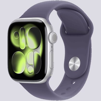 Apple Watch Series 11 GPS + Cellular 42mm Silver Aluminium Case with Purple Fog Sport Band - M/L,Model A3335