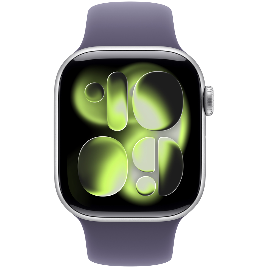 Apple Watch Series 11 GPS + Cellular 42mm Silver Aluminium Case with Purple Fog Sport Band - S/M,Model A3335 - Image 2