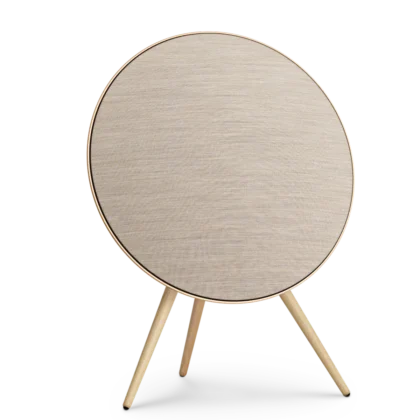 Beosound A9 5th Gen Speaker Gold Tone (Back Sand/Cover Golden/Legs White Oak)