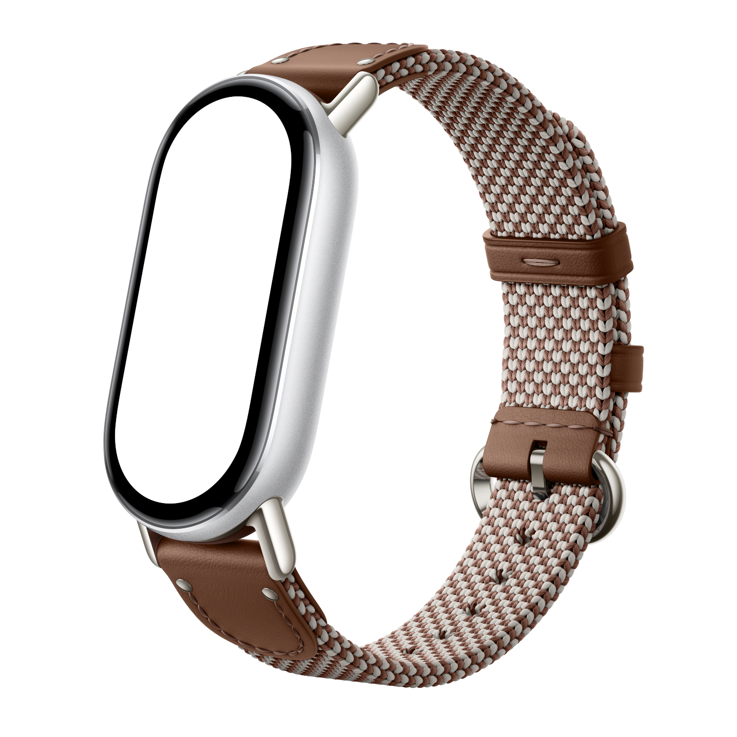 Xiaomi Smart Band 10 Knitted Silk Strap - Feather Brown - Image 2