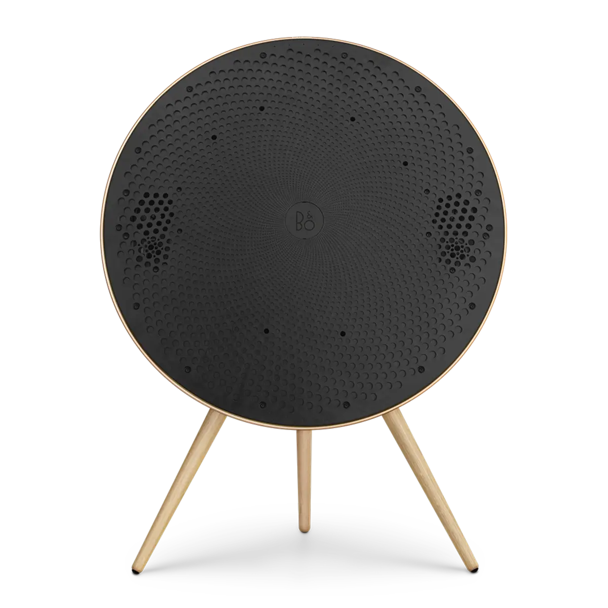 Beosound A9 5th Gen Speaker Gold Tone (Back Sand/Cover Golden/Legs White Oak) - Image 6