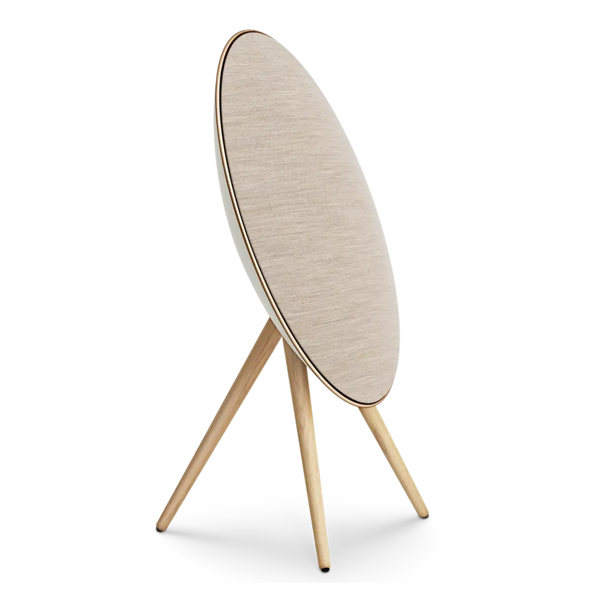 Beosound A9 5th Gen Speaker Gold Tone (Back Sand/Cover Golden/Legs White Oak) - Image 3