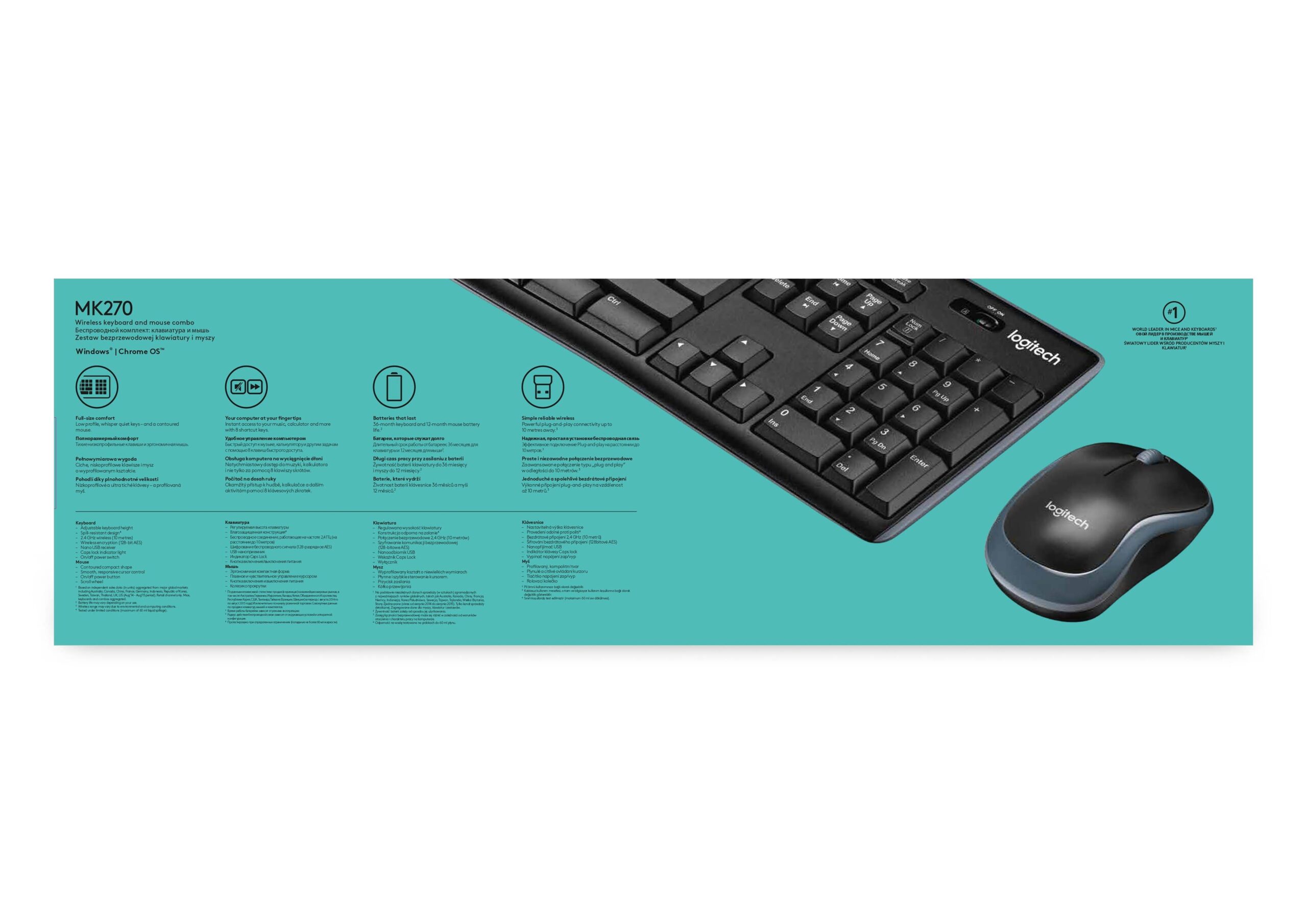 Logitech MK270 Wireless Keyboard and Mouse Combo 920-004509 - Image 5