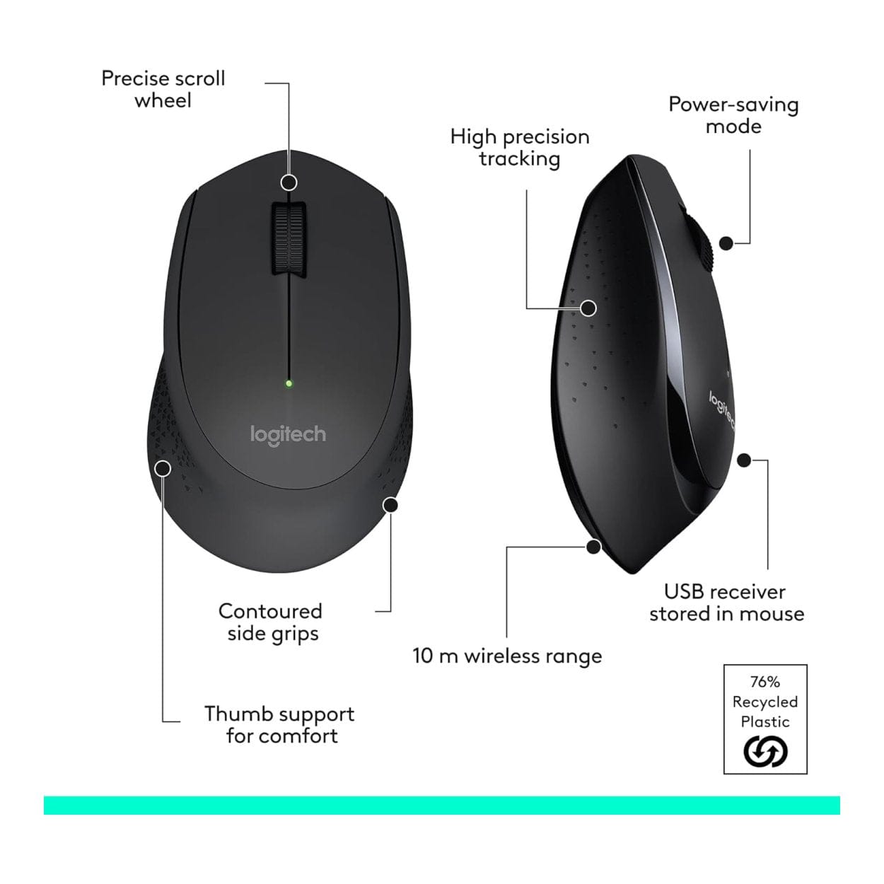 Logitech MK345 Keyboard and Mouse Combo Black 920-006489 - Image 10