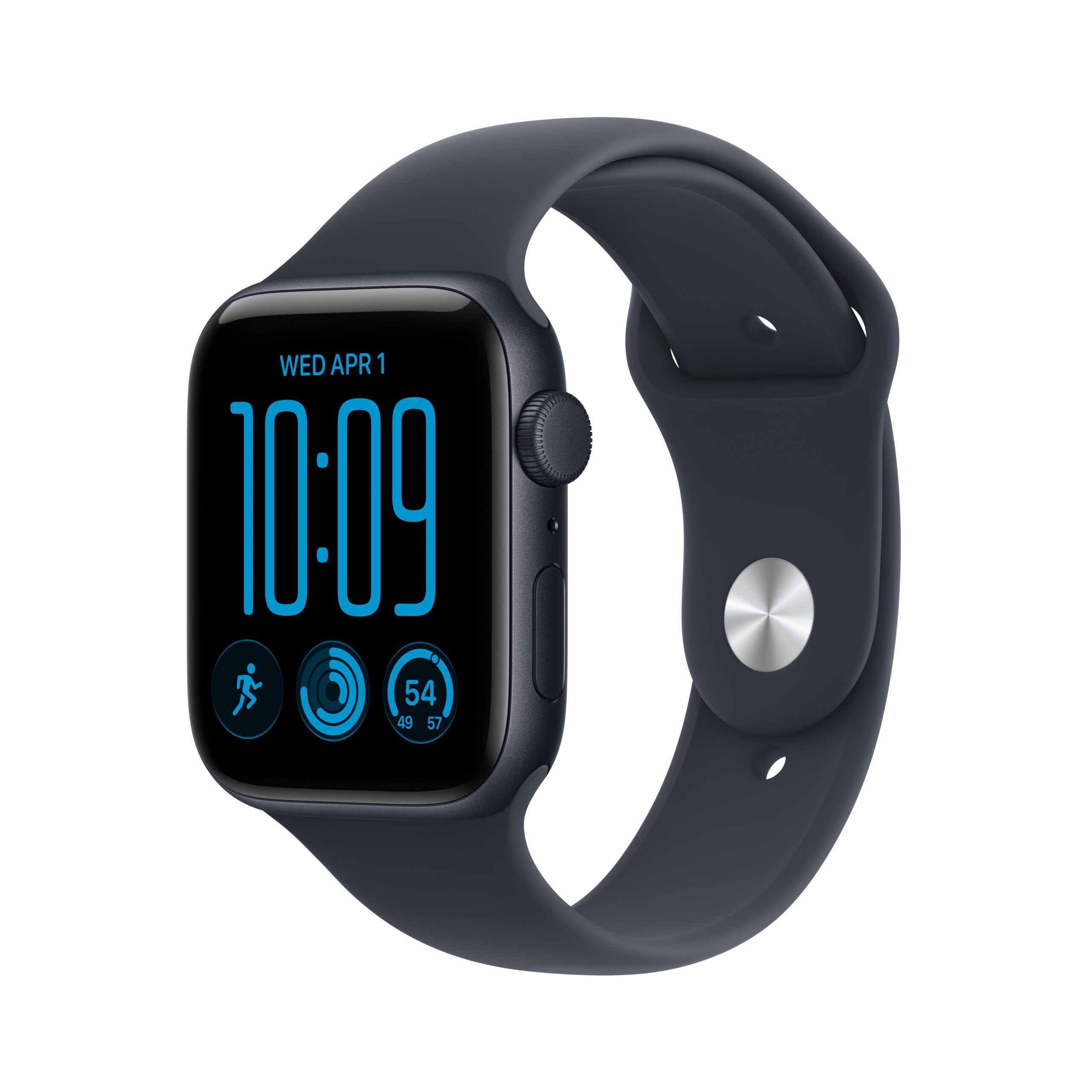 Apple Watch SE 3 GPS 40mm Midnight Aluminium Case with Navy Blue Sport Band - S/M
