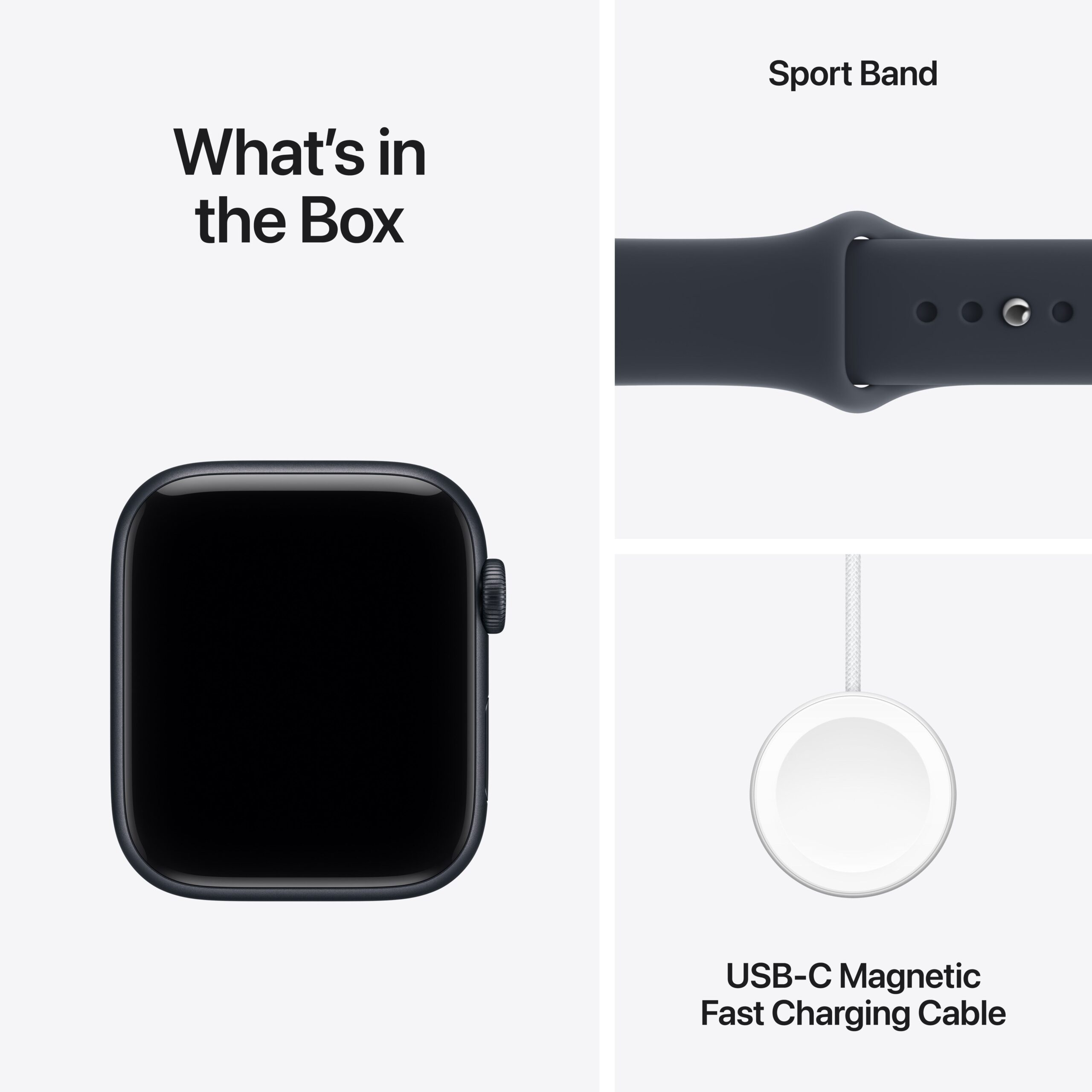 Apple Watch SE 3 GPS + Cellular 40mm Midnight Aluminium Case with Navy Blue Sport Band - M/L - Image 8