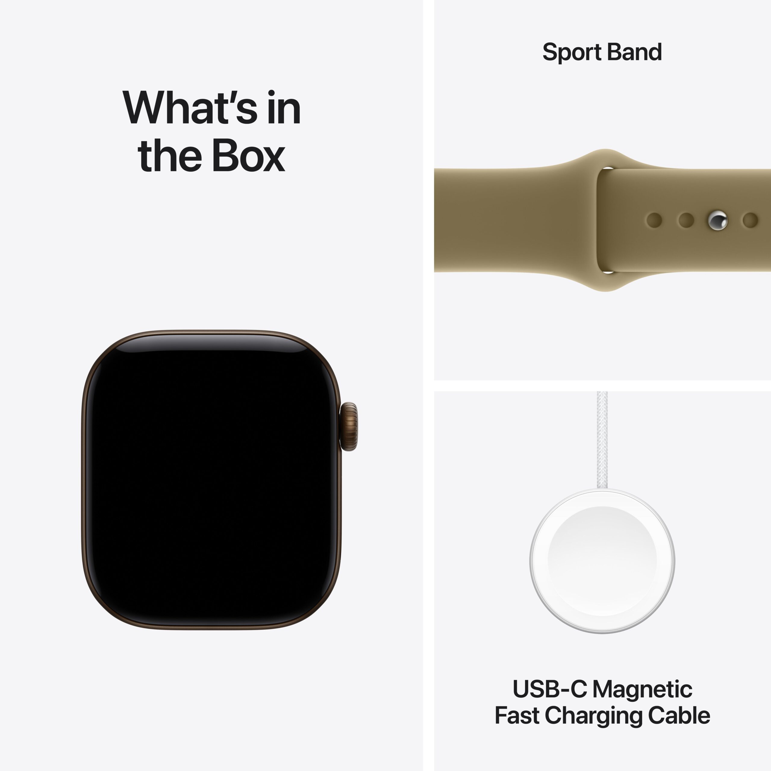 Apple Watch Series 12 GPS 42mm Dark Bronze Aluminium Case with Olive Sport Band - M/L - Image 7