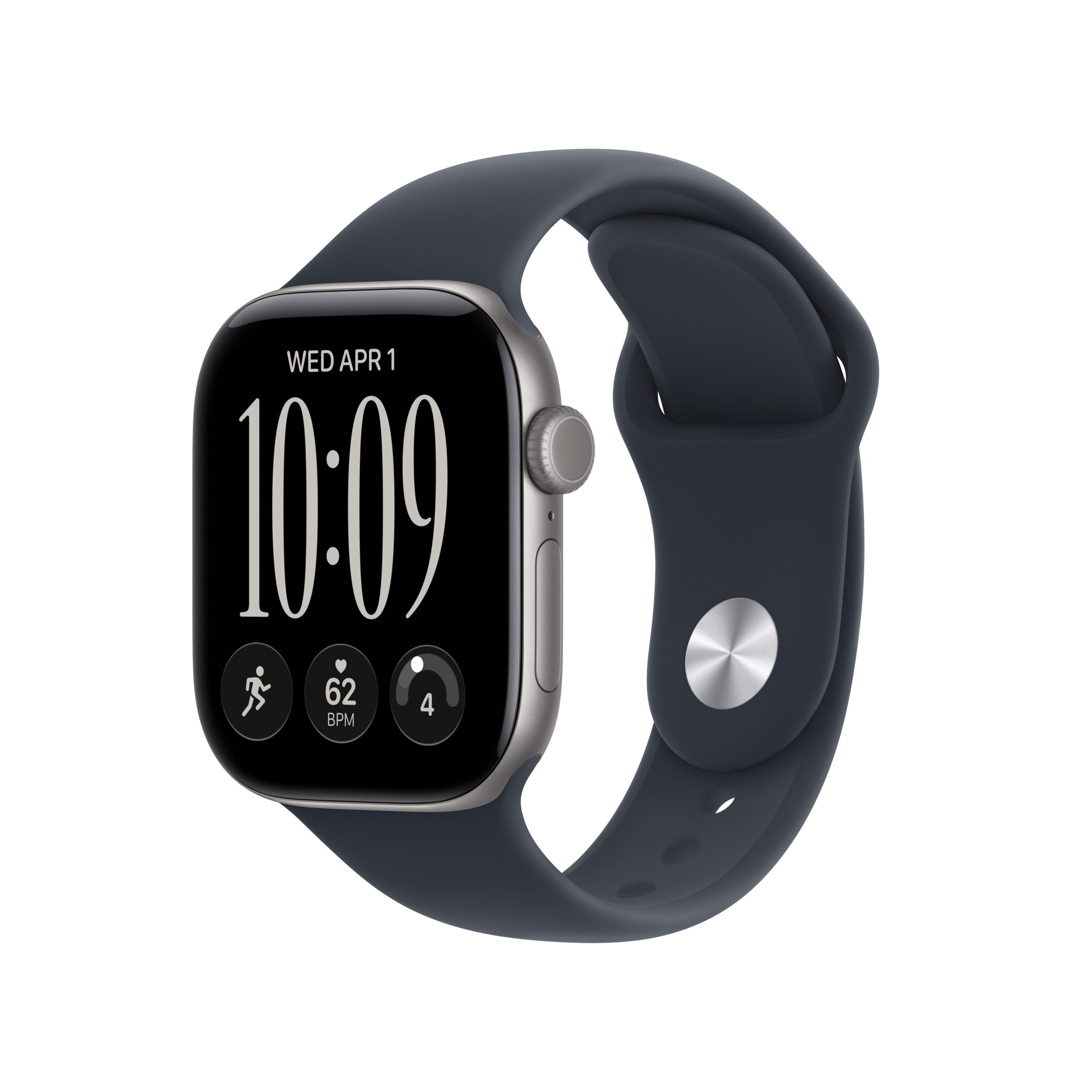 Apple Watch Series 12 GPS 46mm Space Grey Aluminium Case with Navy Blue Sport Band - S/M