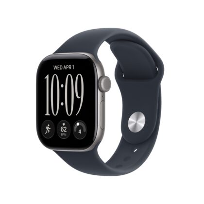 Apple Watch Series 12 GPS 42mm Space Grey Aluminium Case with Navy Blue Sport Band - M/L