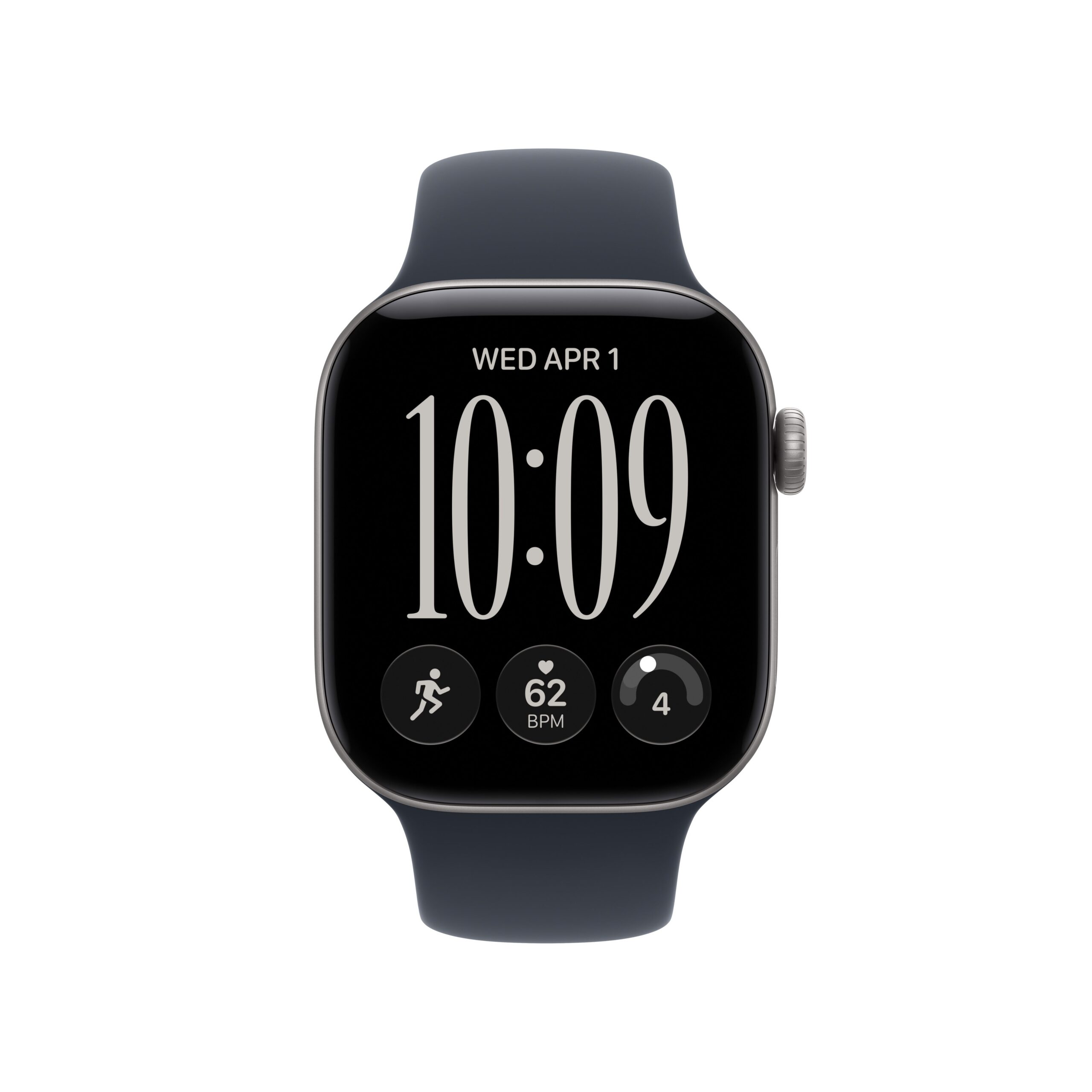 Apple Watch Series 12 GPS 42mm Space Grey Aluminium Case with Navy Blue Sport Band - M/L - Image 2