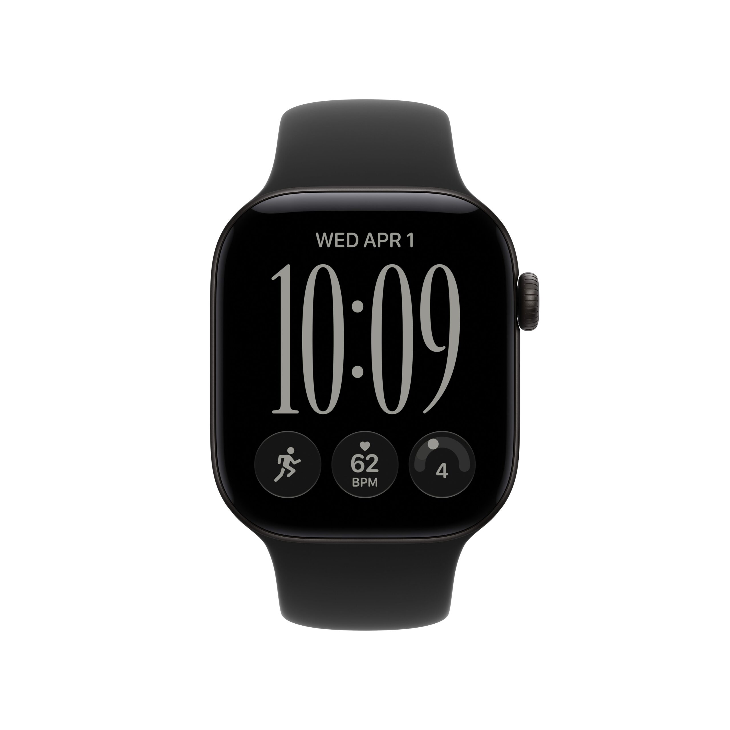 Apple Watch Series 12 GPS + Cellular 42mm Black Aluminium Case with Black Sport Band - M/L - Image 2