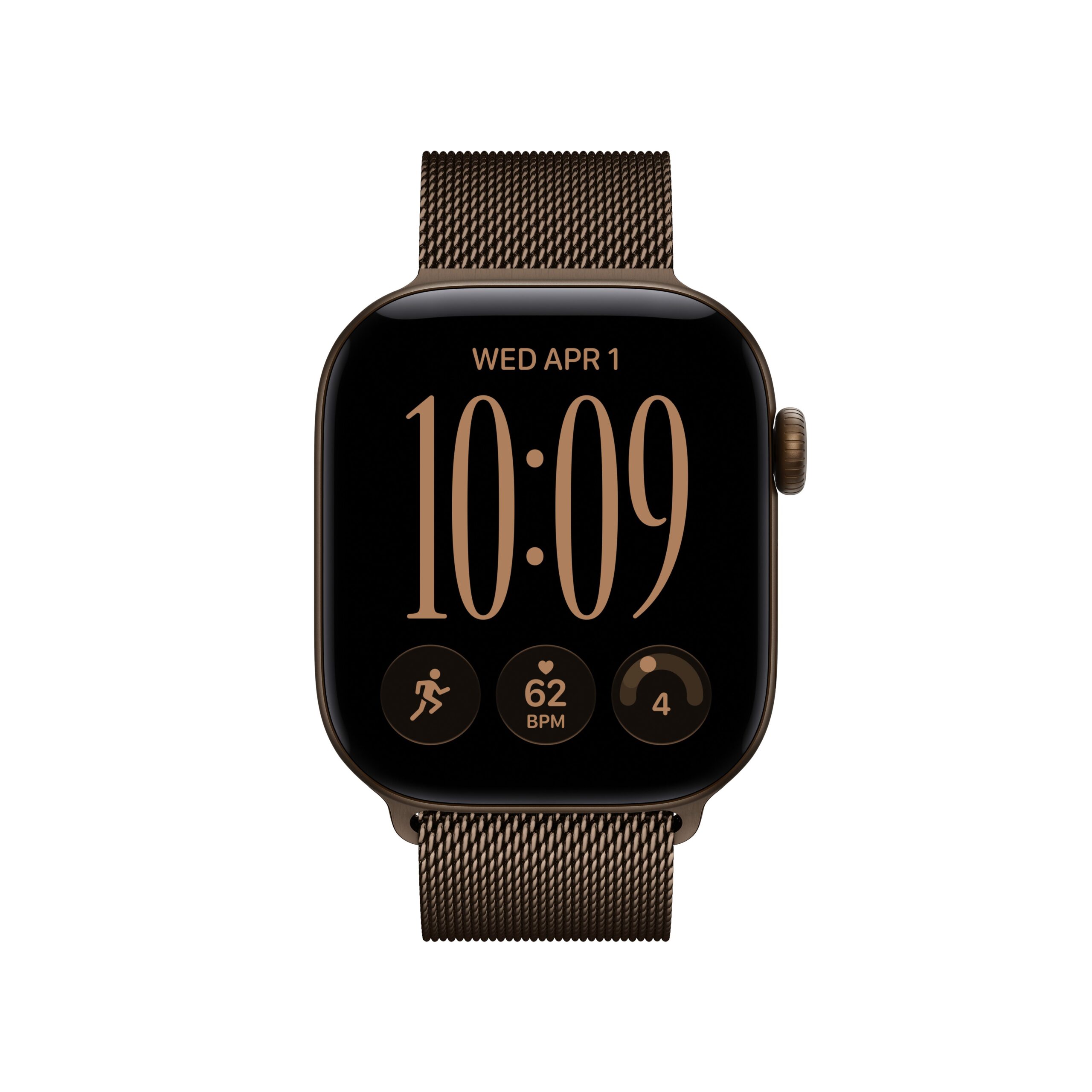 Apple Watch Series 12 GPS + Cellular 42mm Dark Bronze Aluminium Case with Dark Bronze Milanese Loop - Image 2