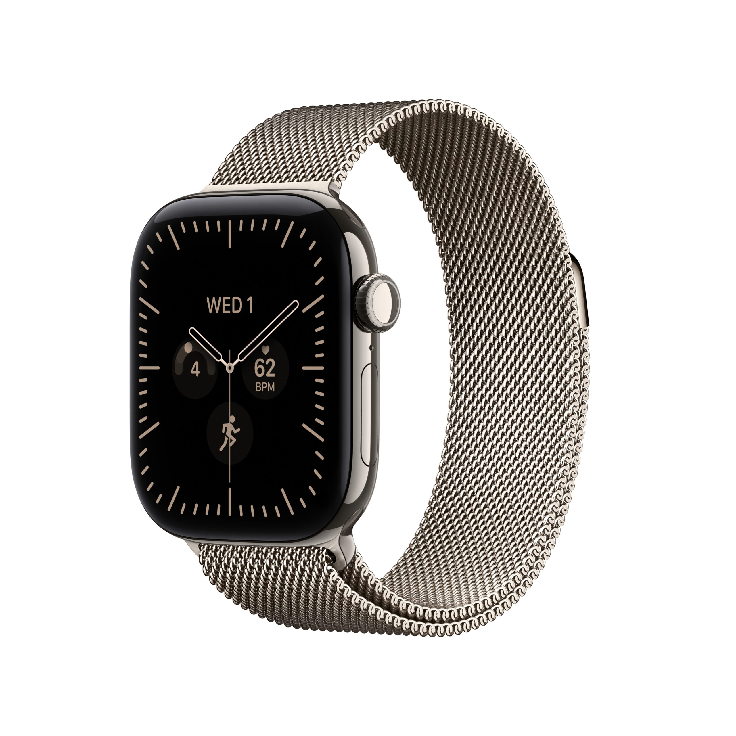 Apple Watch Series 12 GPS + Cellular 42mm Natural Titanium Case with Natural Milanese Loop