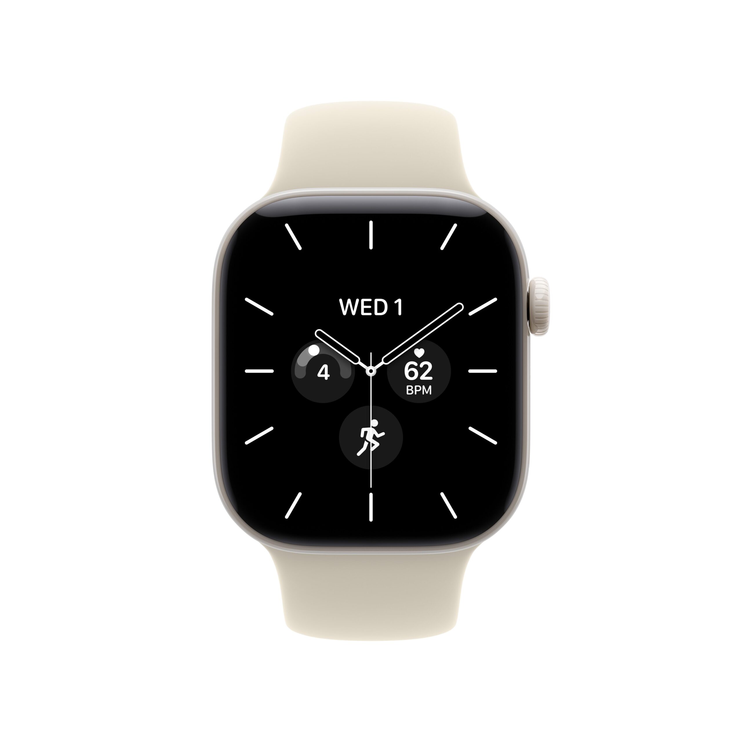 Apple Watch Series 12 GPS + Cellular 42mm Pearl White Ceramic Case with Sand Sport Band - M/L - Image 2
