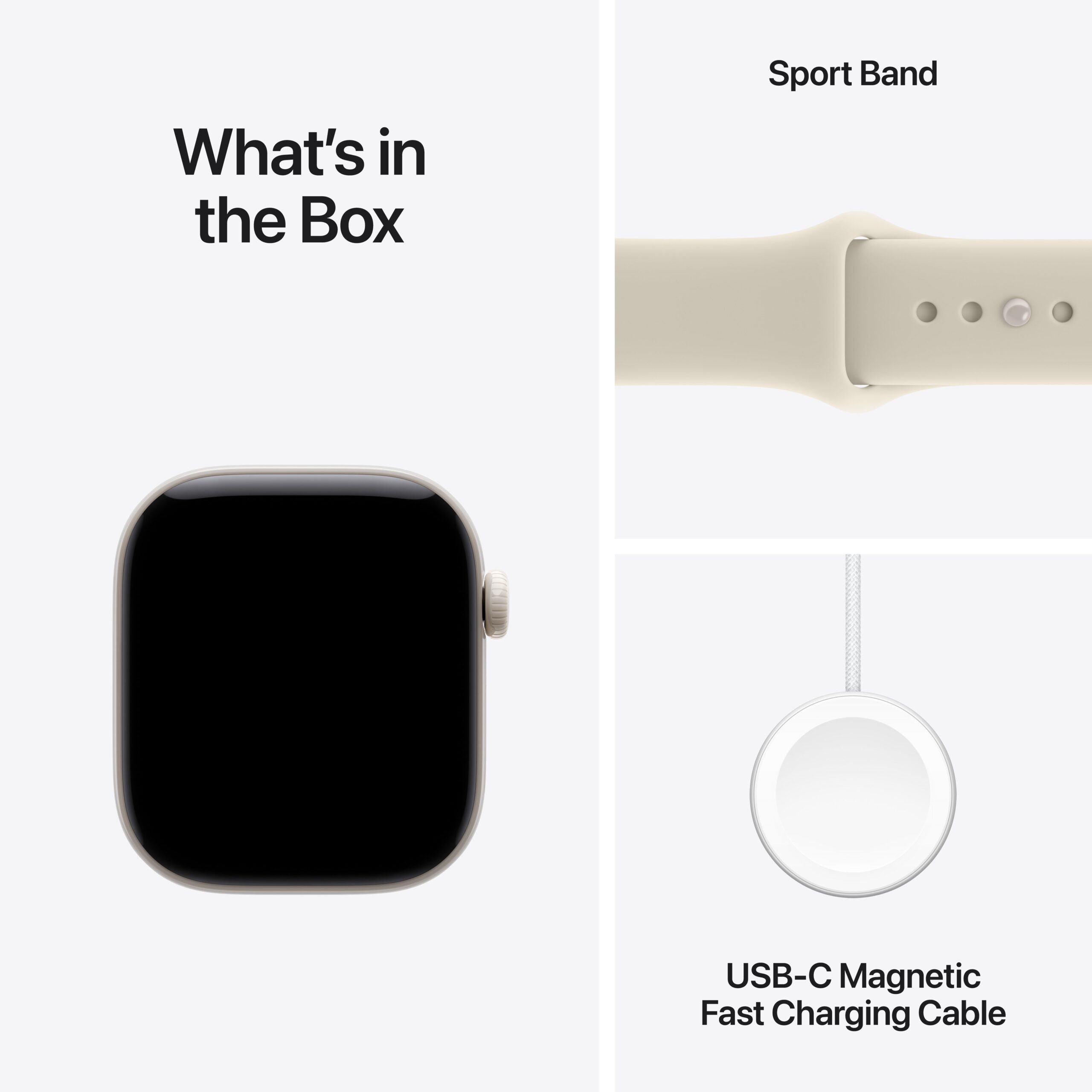 Apple Watch Series 12 GPS + Cellular 42mm Pearl White Ceramic Case with Sand Sport Band - M/L - Image 8