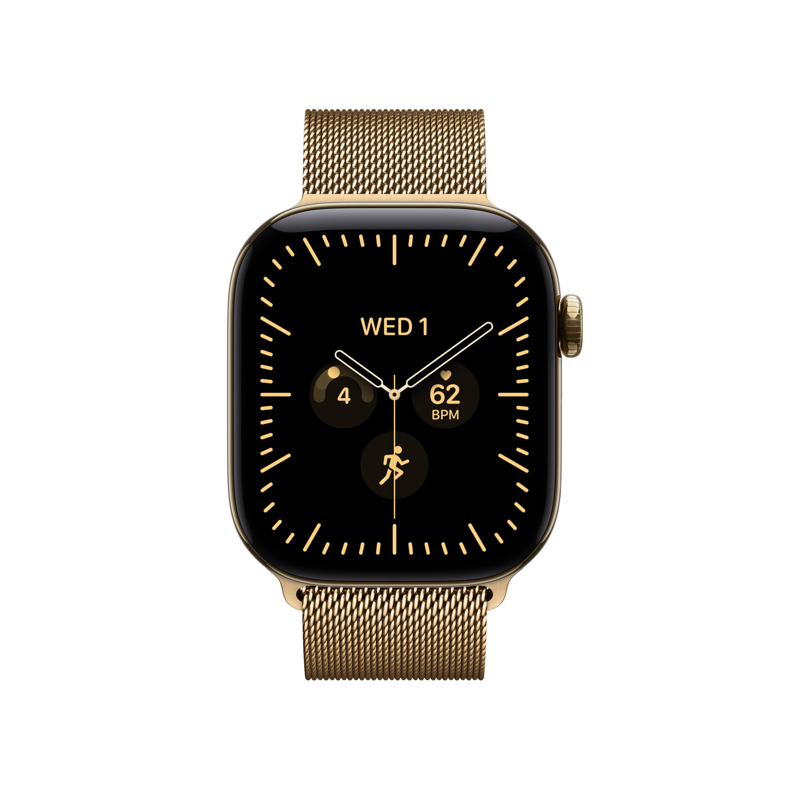 Apple Watch Series 12 GPS + Cellular 42mm Radiant Gold Titanium Case with Radiant Gold Milanese Loop - Image 2