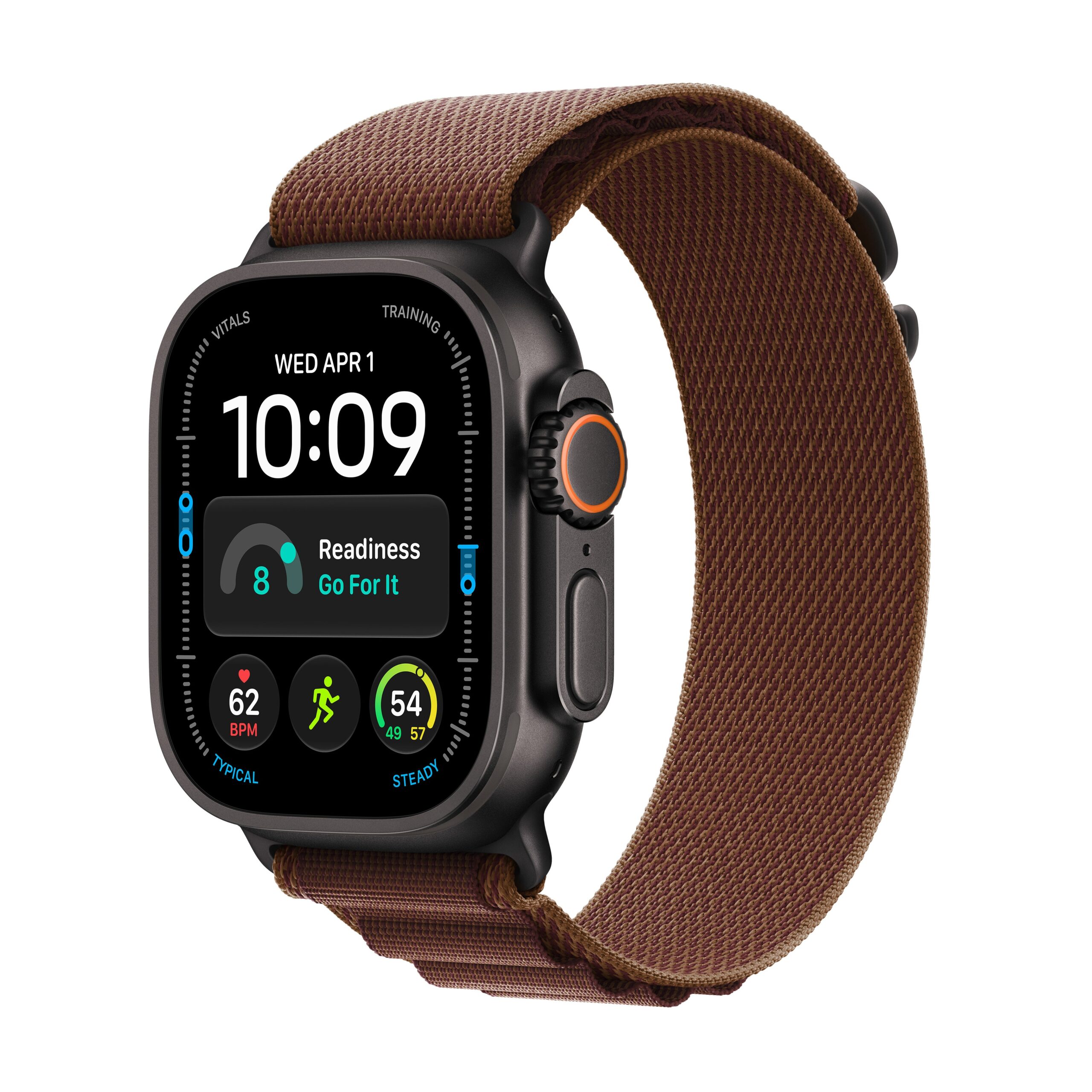 Apple Watch Ultra 4 GPS + Cellular 49mm Black Titanium Case with Burgundy Alpine Loop - L
