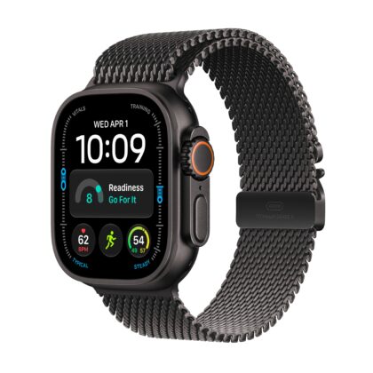 Apple Watch Ultra 4 GPS + Cellular 49mm Black Titanium Case with Black Titanium Milanese Loop - L