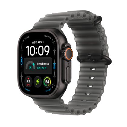 Apple Watch Ultra 4 GPS + Cellular 49mm Black Titanium Case with Translucent Black Ocean Band