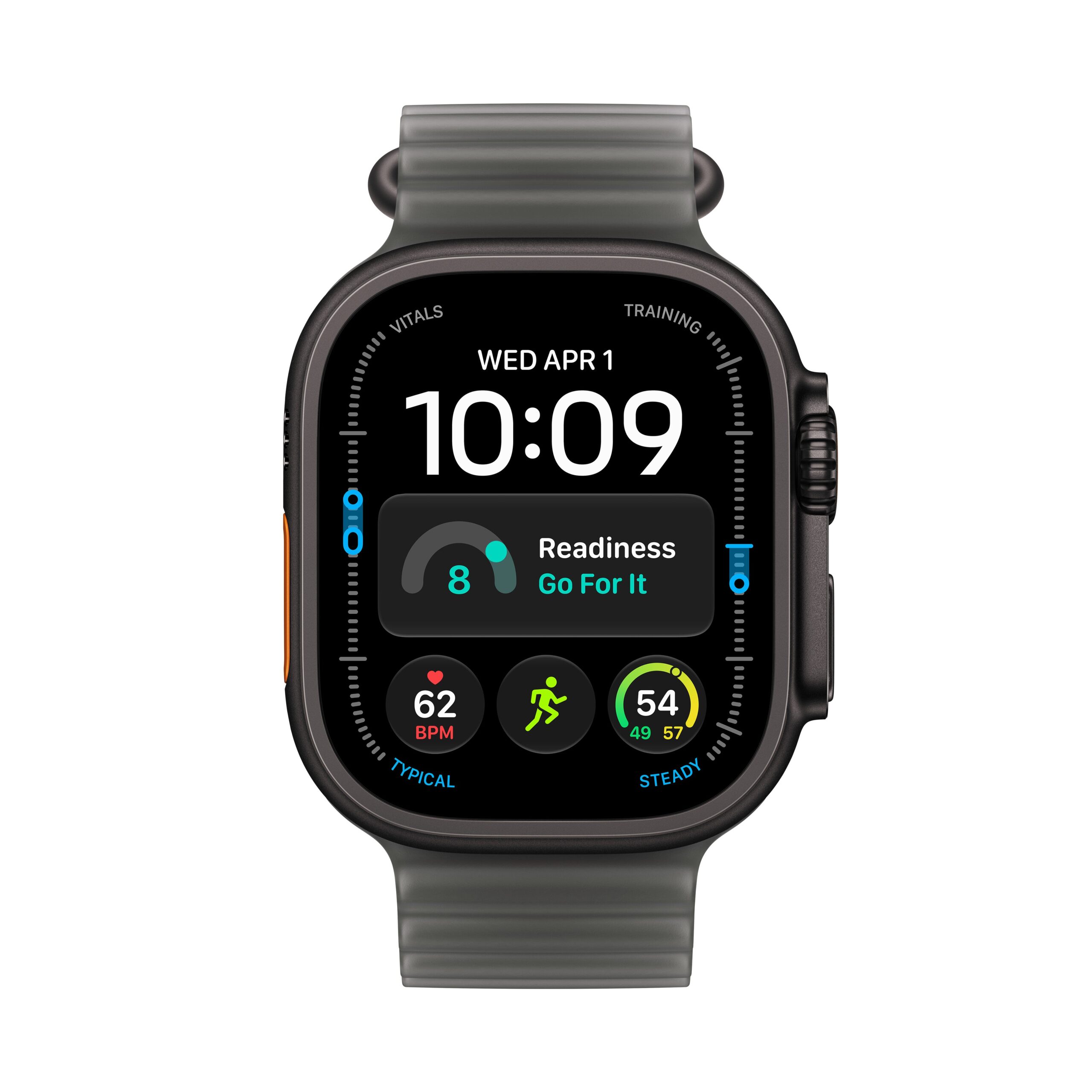 Apple Watch Ultra 4 GPS + Cellular 49mm Black Titanium Case with Translucent Black Ocean Band - Image 2