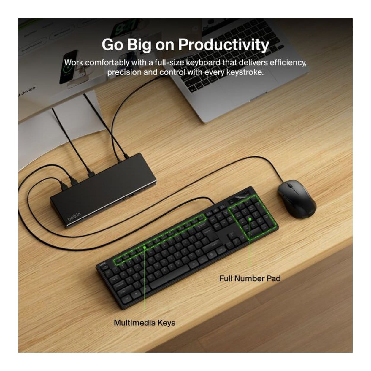 Belkin Connect Wired Keyboard and Mouse Combo Black BBZ014TT - Image 5