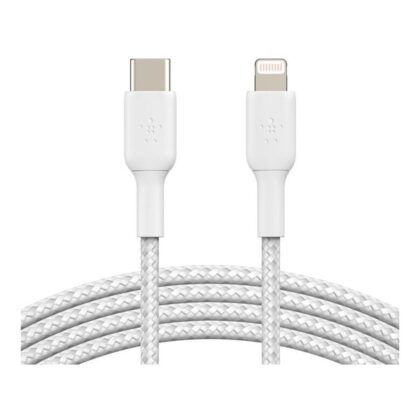 Belkin BoostCharge Pro 1m Braided USB-C to Lightning Cable - White CAA004BT1MWH
