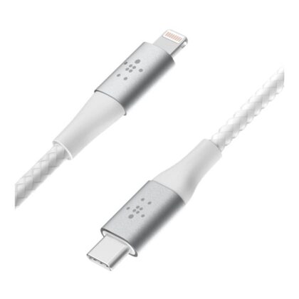 Belkin 2m BoostCharge 30W Braided USB-C to Lightning Cable White CAA004BT2MWH