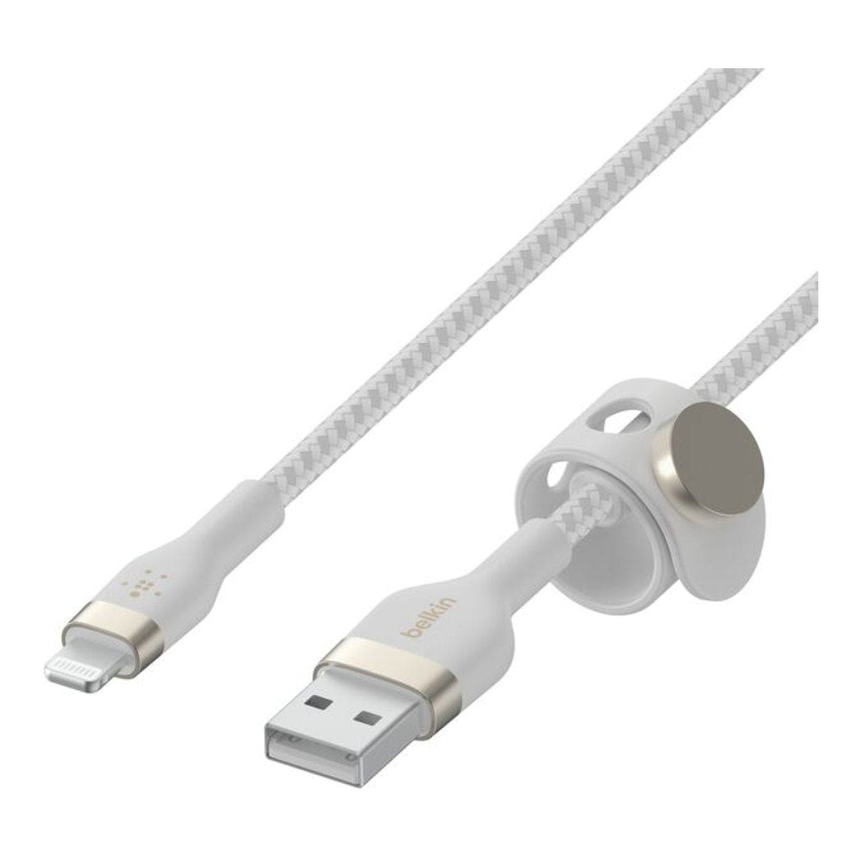 Belkin BoostCharge Pro Flex USB-A Cable with Lightning Connector White CAA010BT3MWH - Image 5