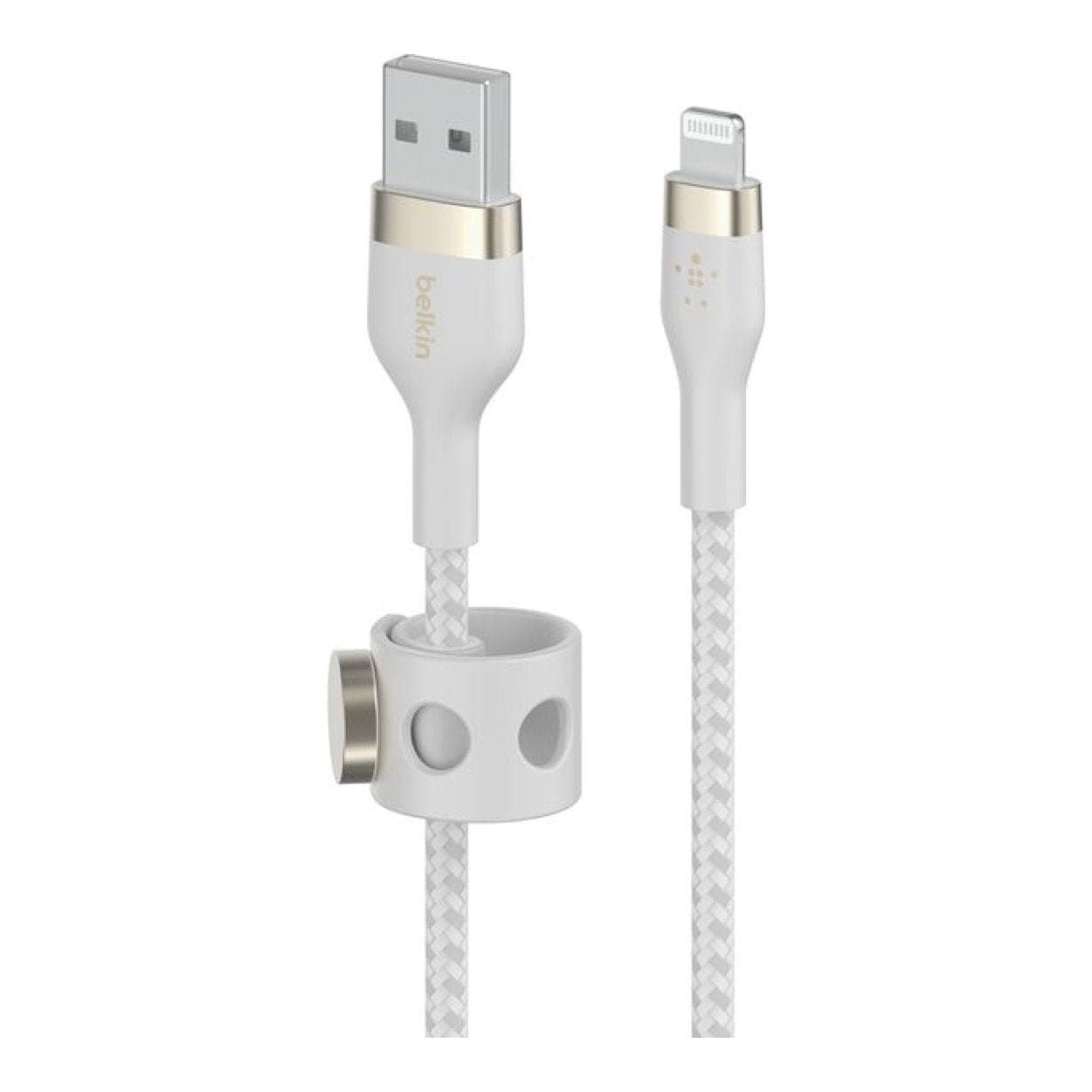 Belkin BoostCharge Pro Flex USB-A Cable with Lightning Connector White CAA010BT3MWH - Image 2