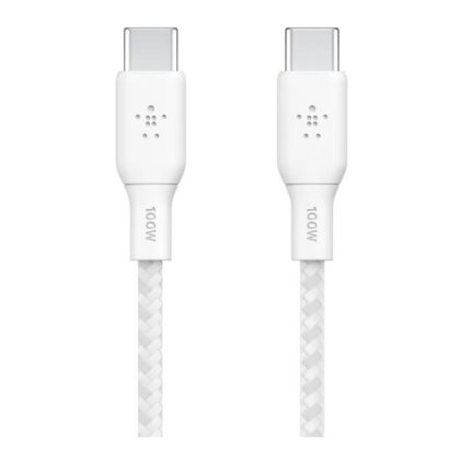 Belkin BoostCharge Type-C Male to Male USB Braided Cable 2m White CAB014BT2MWH