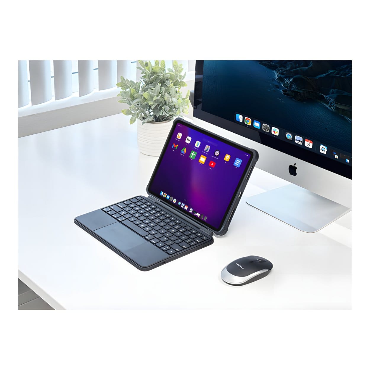 Macally Rugged 11-inch iPad Keyboard Case with Trackpad - Black IPKBCASE11 - Image 10