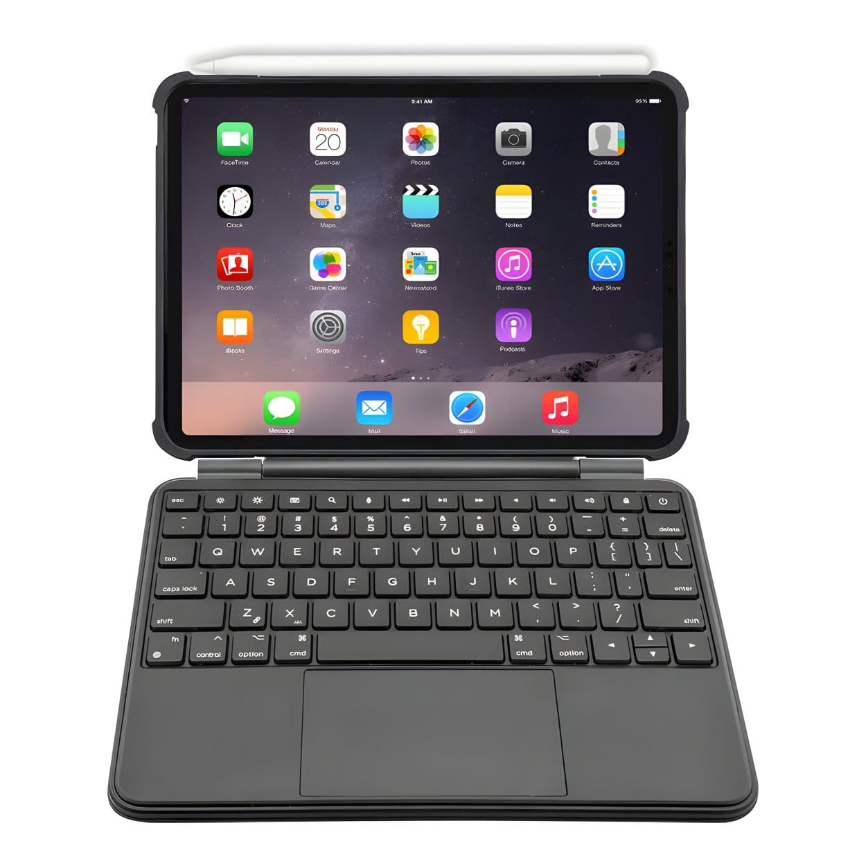Macally Rugged 11-inch iPad Keyboard Case with Trackpad - Black IPKBCASE11 - Image 3