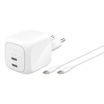 Belkin 67W 2-Port USB-C Wall Charger White WCH020KQ2MWH-B6
