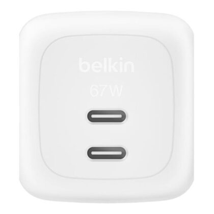 Belkin BoostCharge Pro 67W Dual Type-C GaN Charger White WCH020KQWH